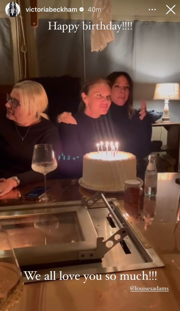 Victoria sang Happy Birthday to her sister in the video