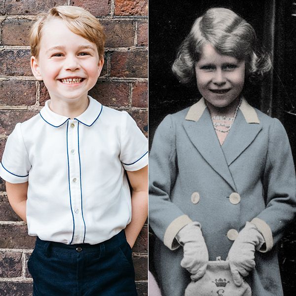 prince george and the young queen elizabeth comparison