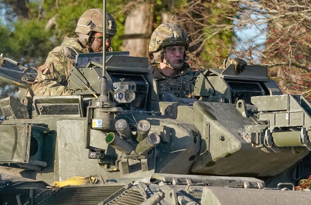 Prince William on a training exercise with Mercian regiment