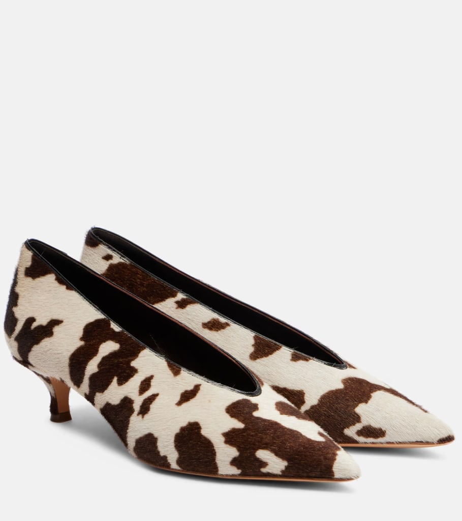 Babouche Cow Print Calf Hair Pumps
