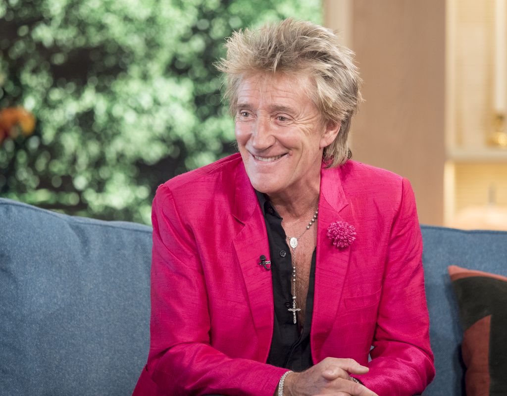 rod stewart in pink jacket 