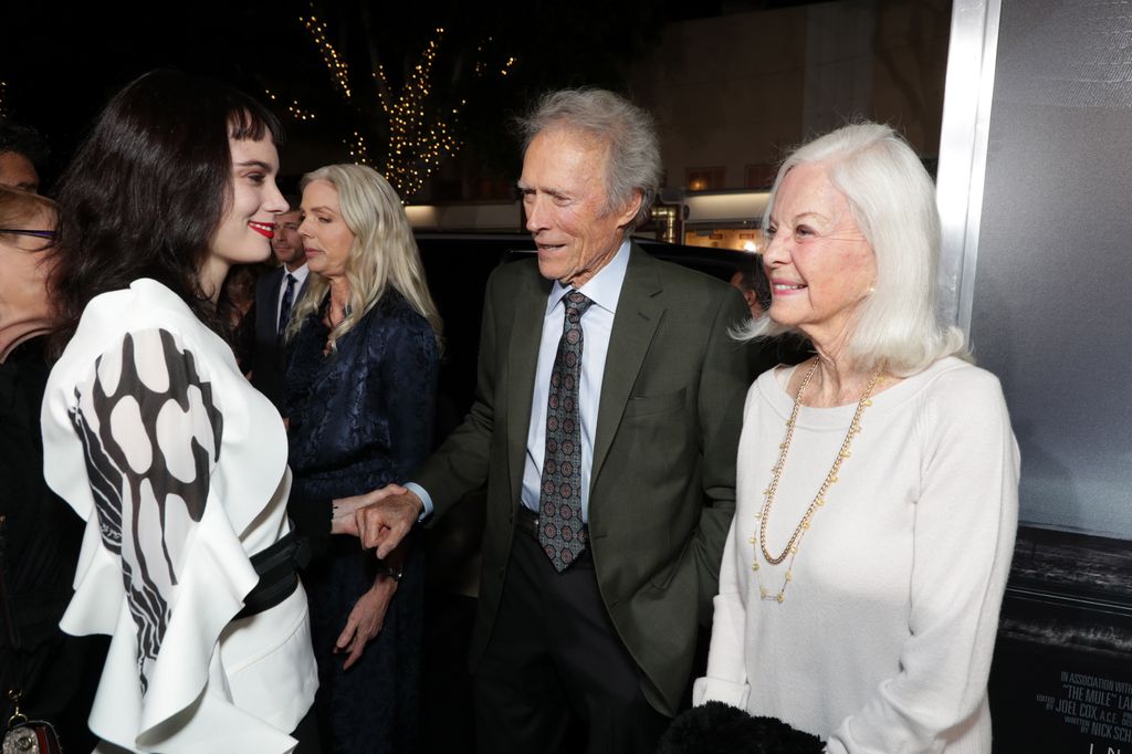 Graylen Spencer Eastwood, Clint Eastwood, Director/Producer/Actor, Maggie Johnson seen at Warner Bros. Pictures World Premiere of 'The Mule' at Regency Village Theatre, Los Angeles, 2018