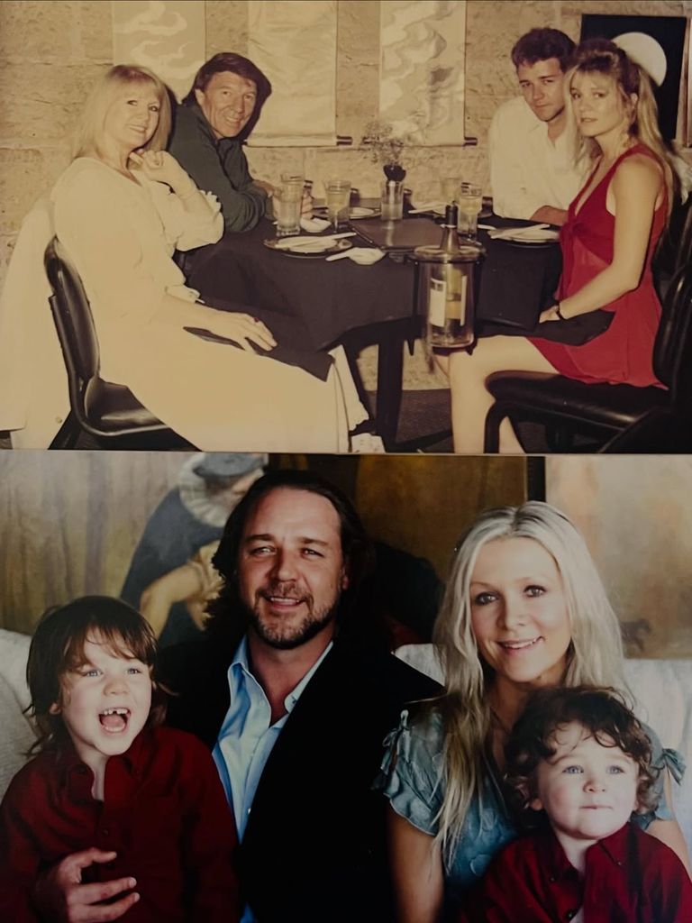 Danielle Spencer shares photos of her family, including father Don Spencer and ex-husband Russell Crowe, for Father's Day on Instagram