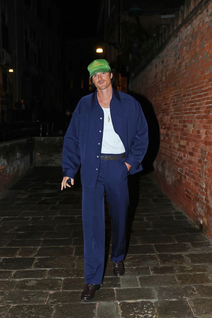 Jacob Elordi is seen arriving at Van Axel Palace on October 02, 2024 in Venice, Italy.