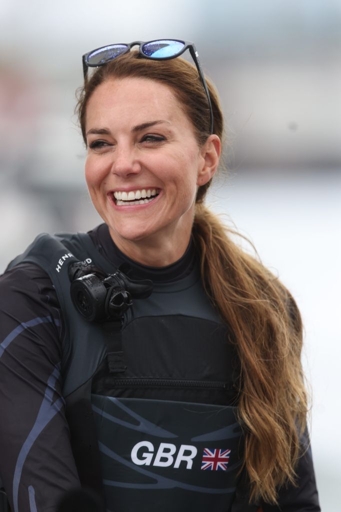Princess Kate joining in with the Great Britain SailGP Team 