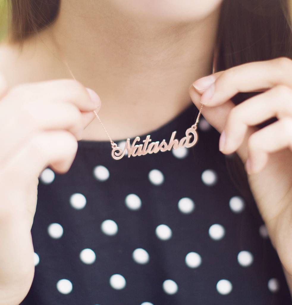 Anna Lou of London Carrie name necklace
