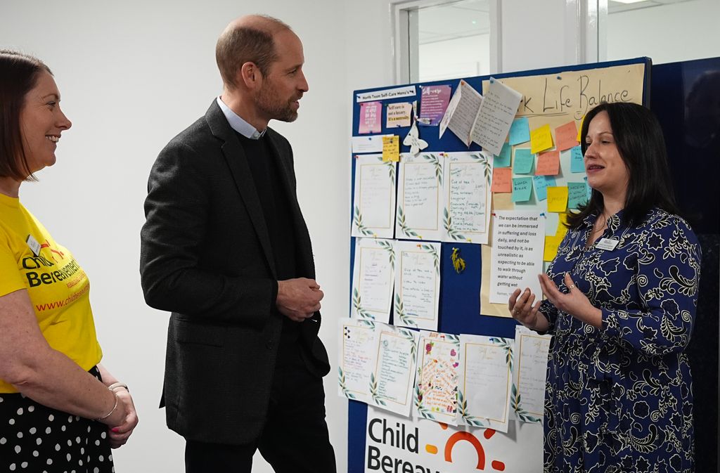 William meeting the Child Bereavement UK funding team during a visit to the charity service in February 