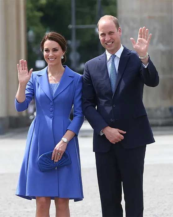 Prince William and Kate wave on royal tour of Germany in 2017