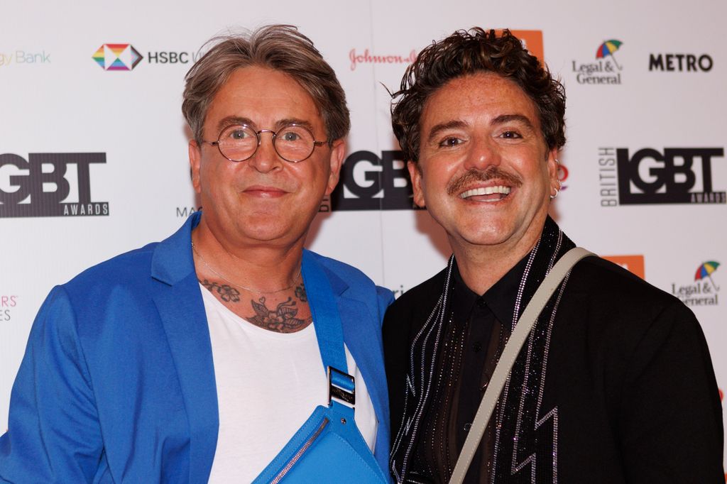 Stephen Webb (L) Daniel Lustig (R) attends the British LGBT Awards 2023 at The Brewery on June 23, 2023