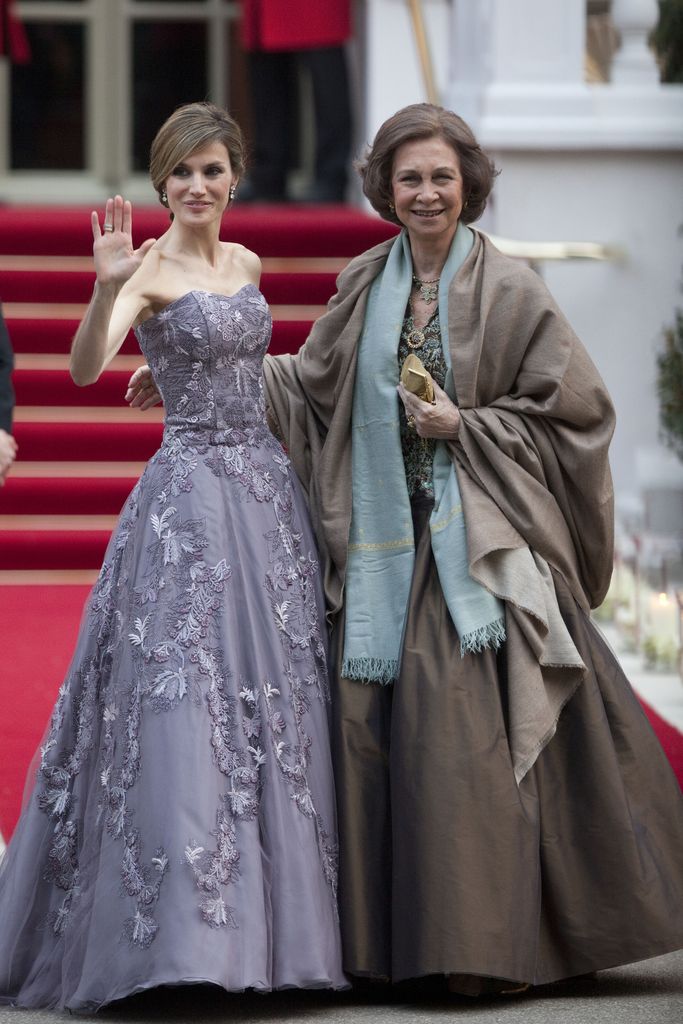 Queen Sofia and letizia in ball gowns