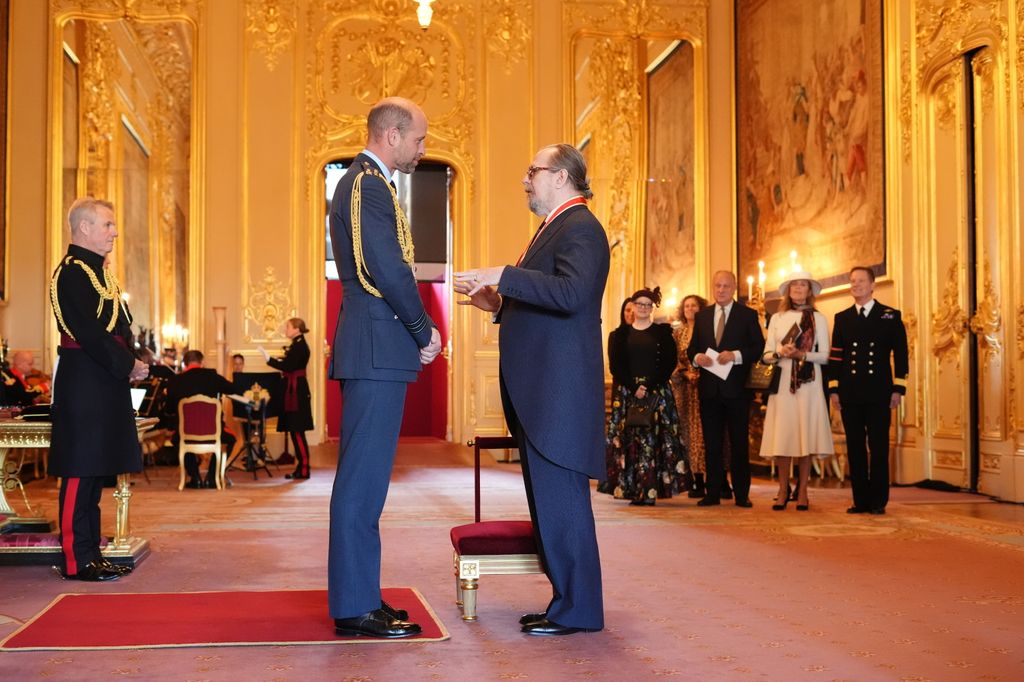 Prince William speaking to Gary Oldman