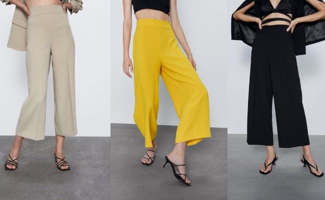 ZARA Woman TROUSERS | CROPPED CULOTTES Black | 9929/322 ⋆ Divanidosa