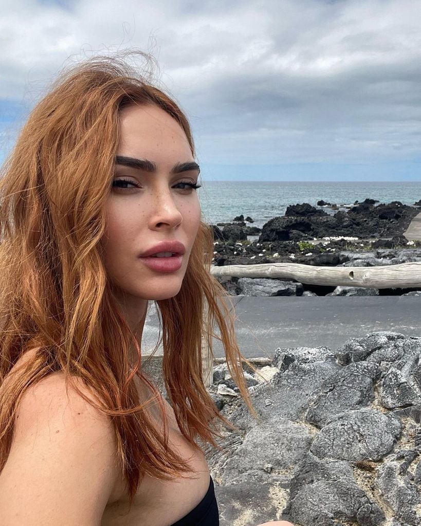 Megan Fox poses by the beach for a selfie shared on Instagram