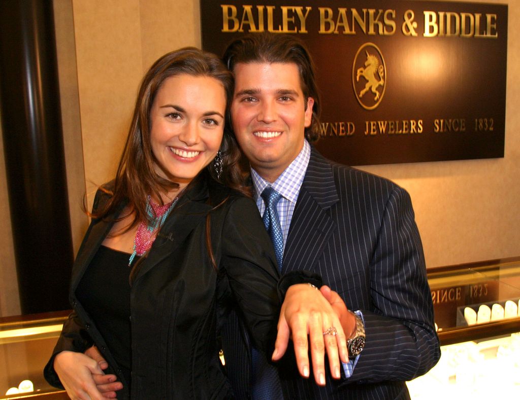 Vanessa Haydon, fiance and Donald Trump Jr. during Bailey Banks and Biddle Fine Jewelers Provides Diamond Engagement Ring for Donald Trump Jr.'s Fiancee Vanessa Haydon at Short Hills Mall in Short Hills, New Jersey, United States