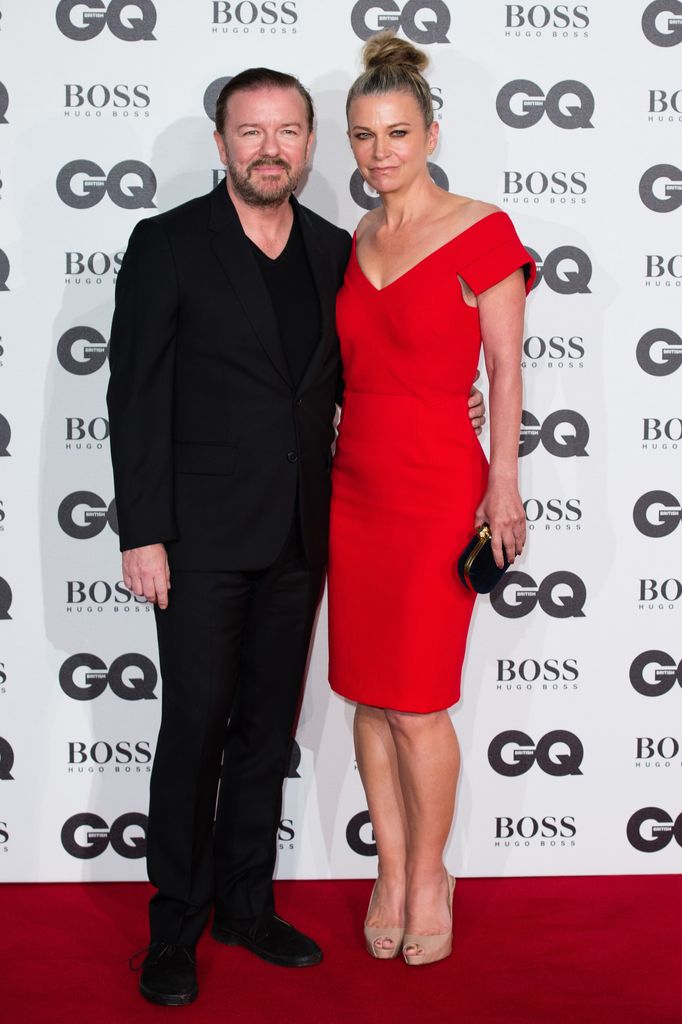 Ricky Gervais and Jane Fallon arrive for GQ Men Of The Year Awards 2016 at Tate Modern on September 6, 2016 in London, England. 