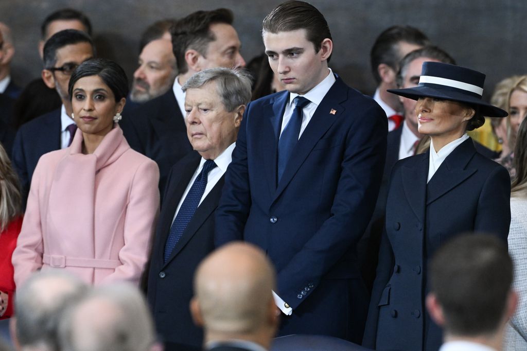 Barron stood head and shoulders above his mom at inauguration