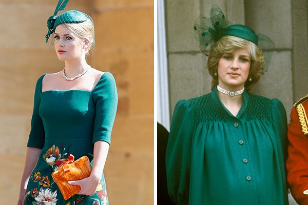 Lady Kitty Spencer And Princess Diana In Green Fascinators