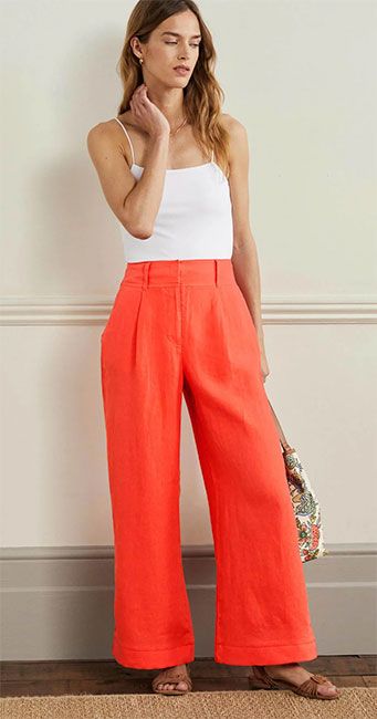 red trousers
