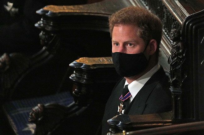 prince harry mask funeral