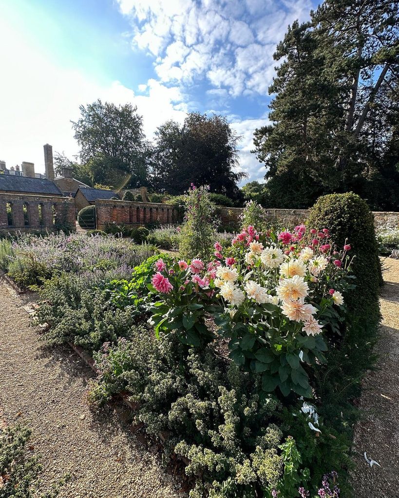 Flowers in a walled garden at Althorp