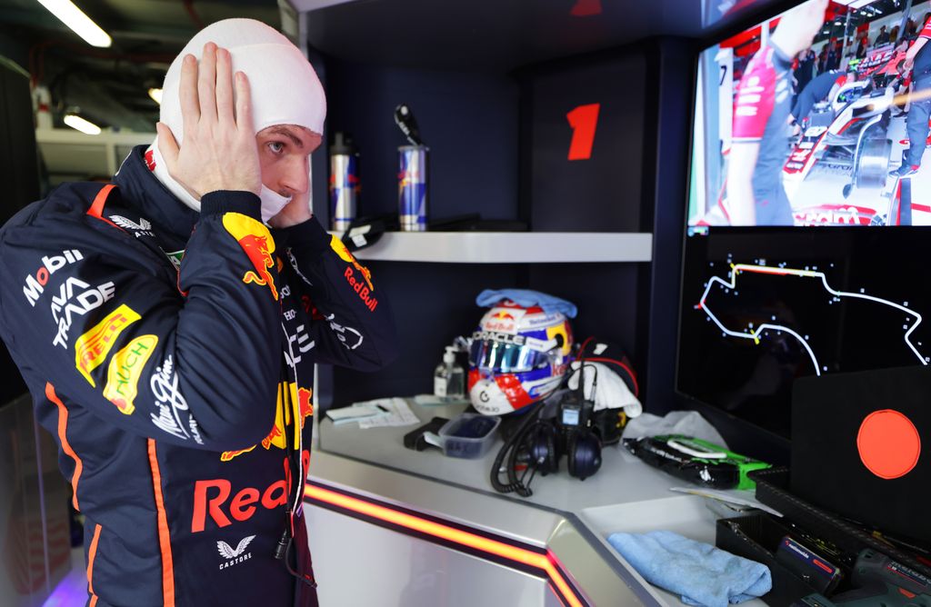 Max Verstappen preparing for a race
