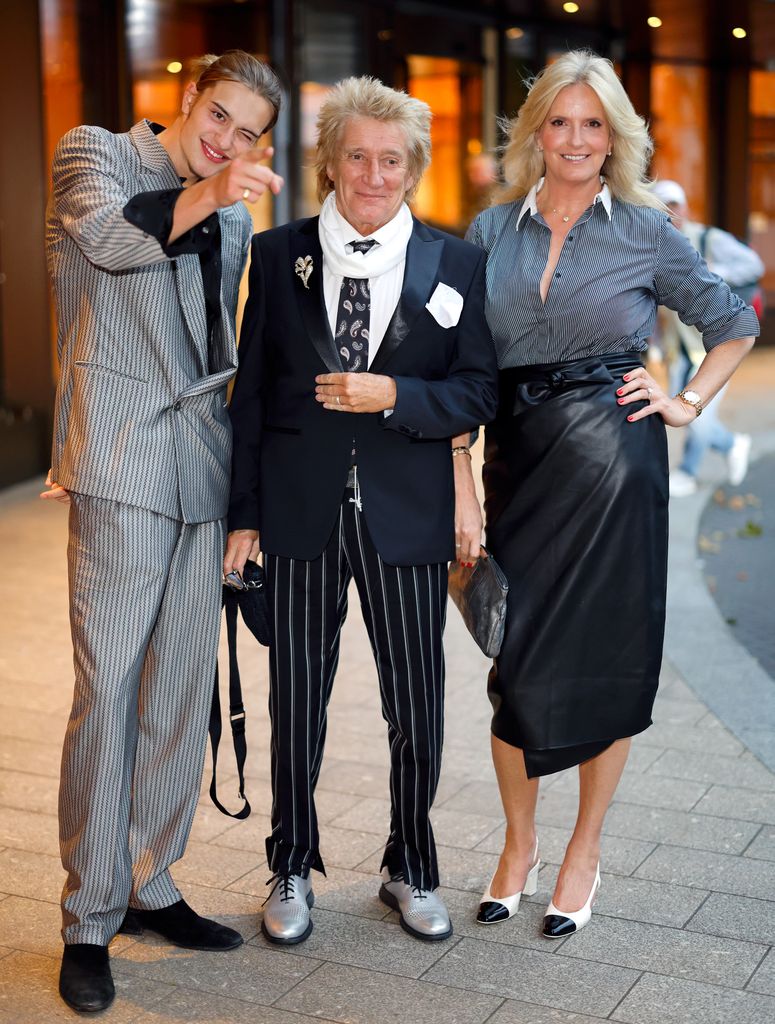 Alastair Wallace Stewart, Sir Rod Stewart and Penny Lancaster attend the WellChild Awards