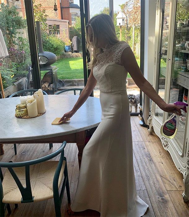 lisa faulkner wedding dress housework