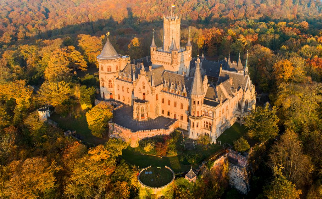 The couple held their wedding reception at Marienburg Castle