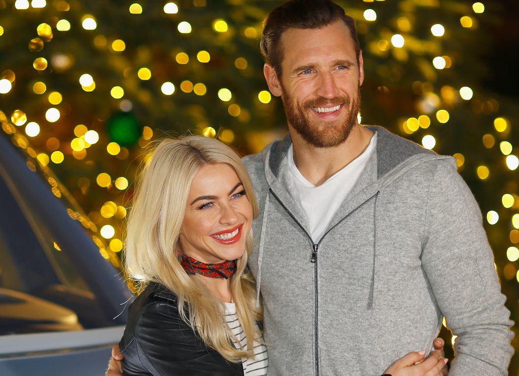 Julianne Hough (L) and Brooks Laich attend the Volkswagen Holiday Drive-In Event at Releigh Studios in Los Angeles, California on December 16, 2017