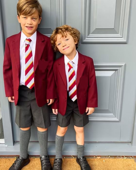 frankie bridges sons in school uniform