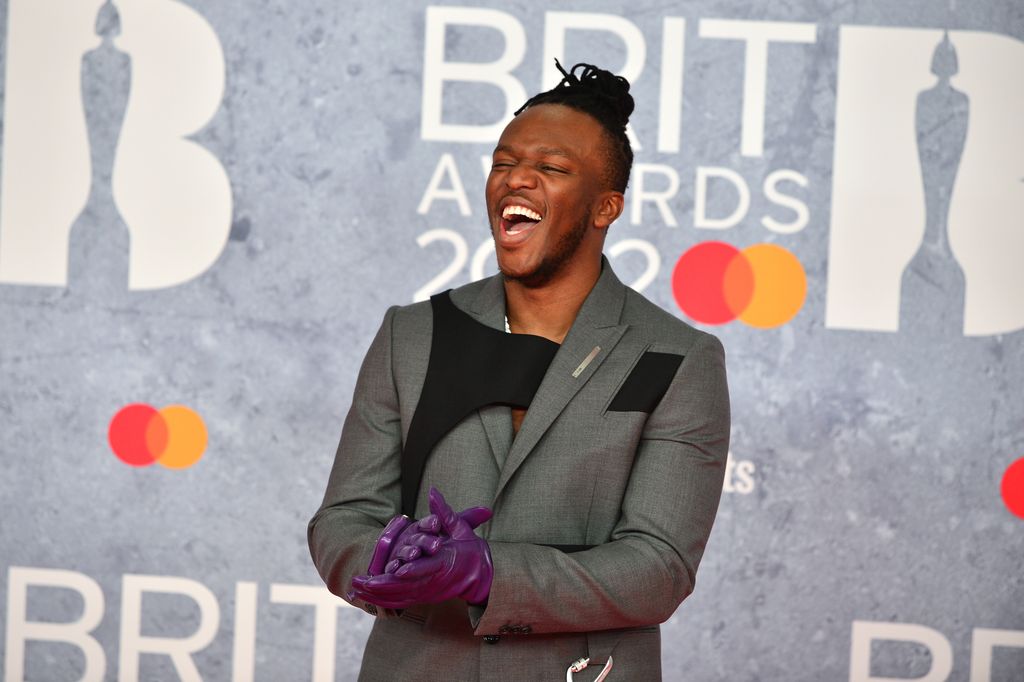 KSI laughing at the BRIT Awards