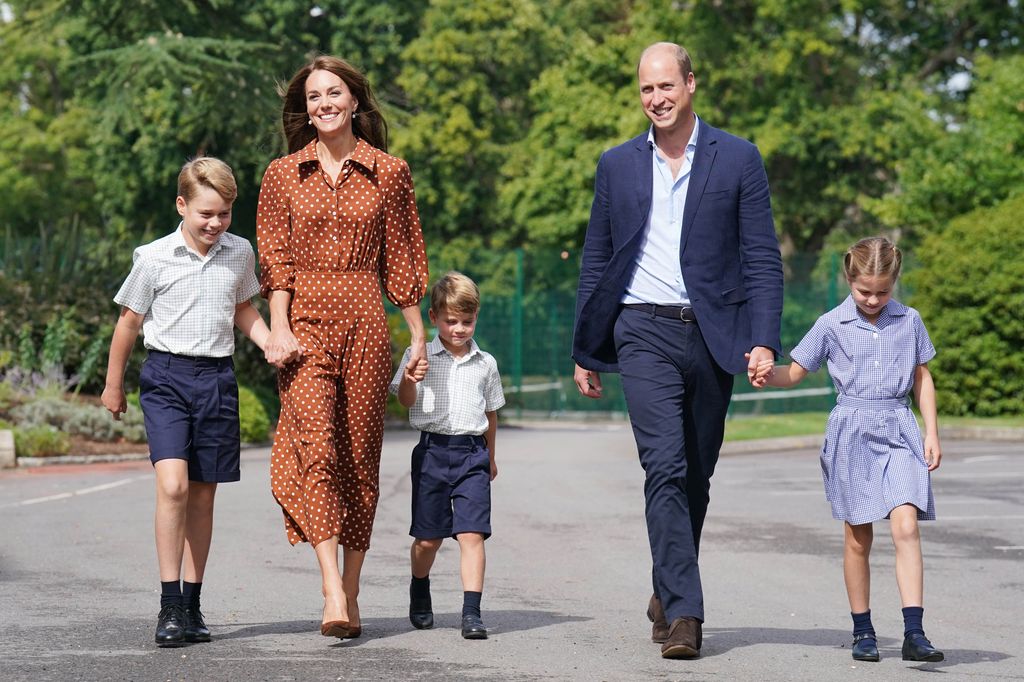 Kate with George on his first day at Lambrook