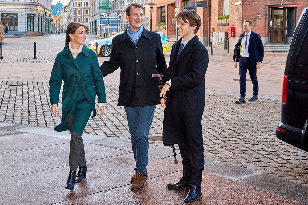 Count Felix with Prince Joachim and Princess Marie on Christmas Day 2023. 