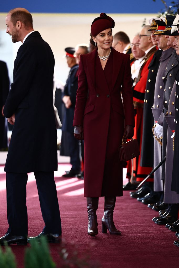 kate middleton in an Alexander McQueen coat dress by Sarah Burton