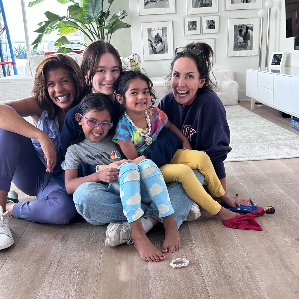 Hoda pictured with her daughters, her friend Karen Swensen and her daughter Catherine Grace