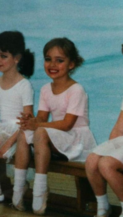 child dress in ballet clothes 