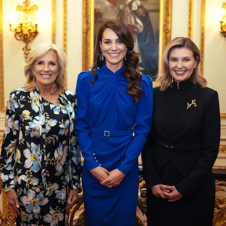 Kate posed with Jill Biden and Olena Zelenska