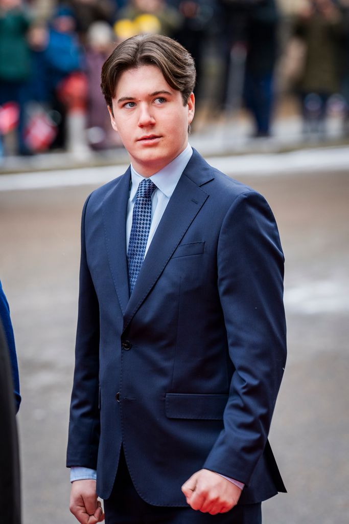 Crown Prince Christian in a blue suit