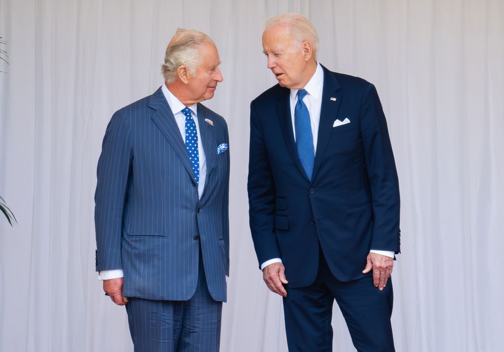 Rei Carlos III com Joe Biden em 2023