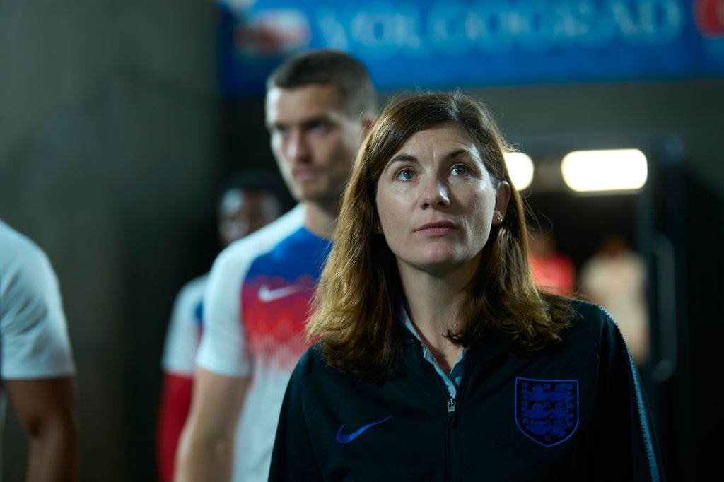 Jodie Whittaker plays England men's team psychologist Pippa Grange