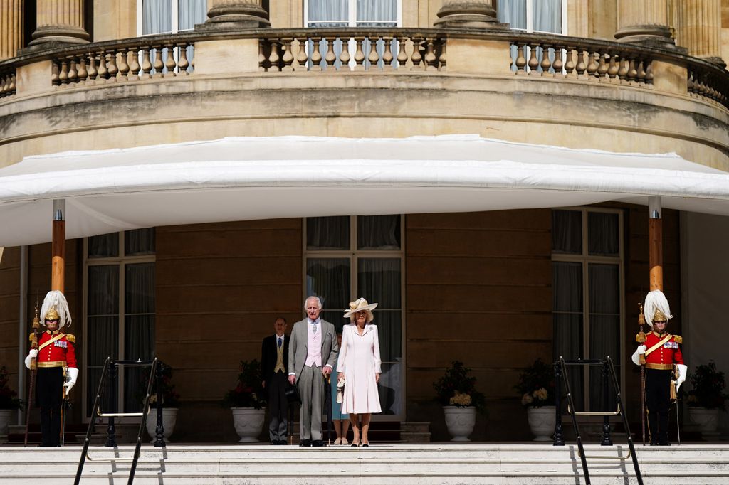 Britain's King Charles III and Britain's Queen Camilla host The Sovereign's Creative Industries Garden Party at Buckingham Palace