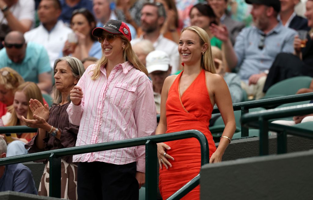Louise was spotted supporting her partner in the Gentlemen's Singles fourth round match against Nicolas Jarry in July
