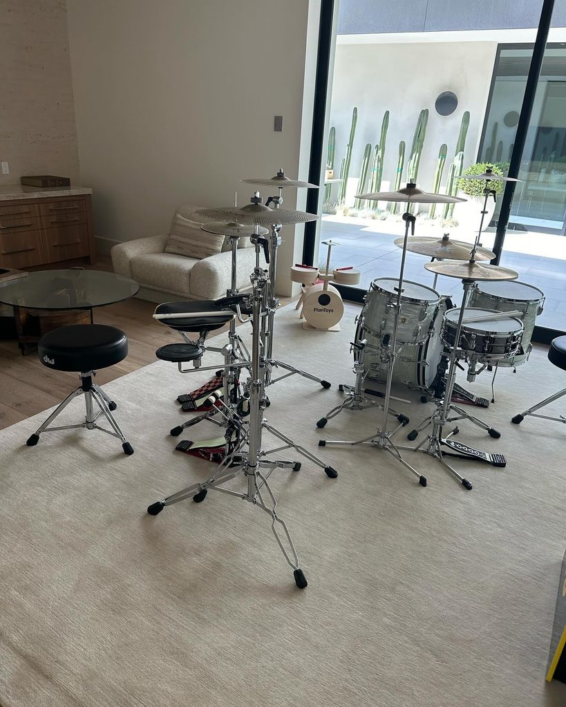 drum kit inside home 
