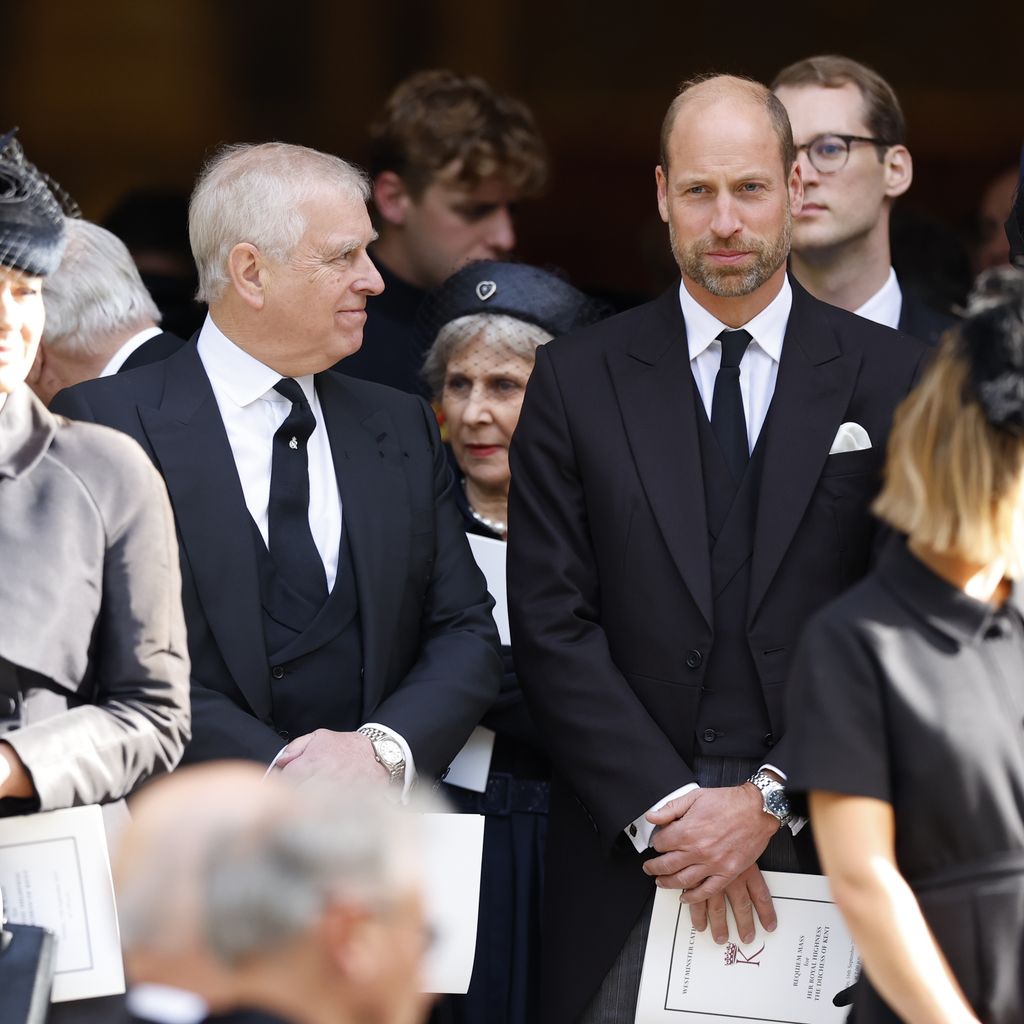 Prince Andrew with Prince William at the 