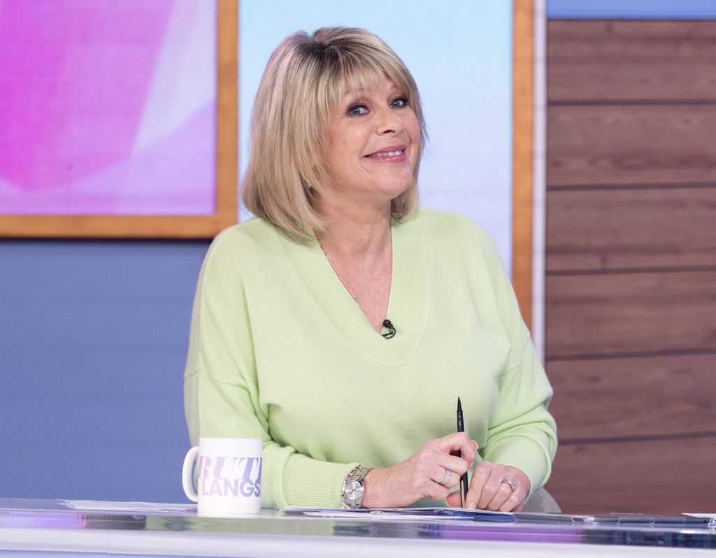 Ruth Langsford in a green jumper on Loose Women