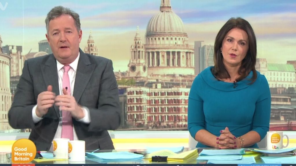 Susanna Reid and Piers Morgan on Good Morning Britain. 
