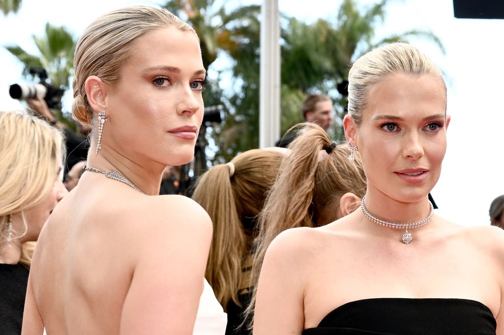 Lady Eliza Spencer and Lady Amelia Spencer attends the "La Venue De L'avenir" (Colours Of Time) red carpet at the 78th annual Cannes Film Festival at Palais des Festivals on May 22, 2025 in Cannes, France.