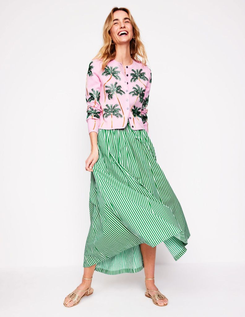 Boden Striped Maxi Skirt