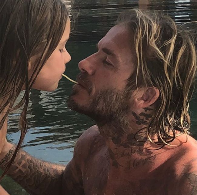 david beckham and harper lady and the tramp moment