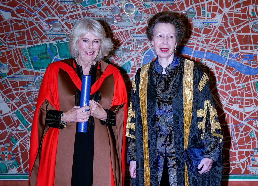 Queen Camilla with Princess Anne